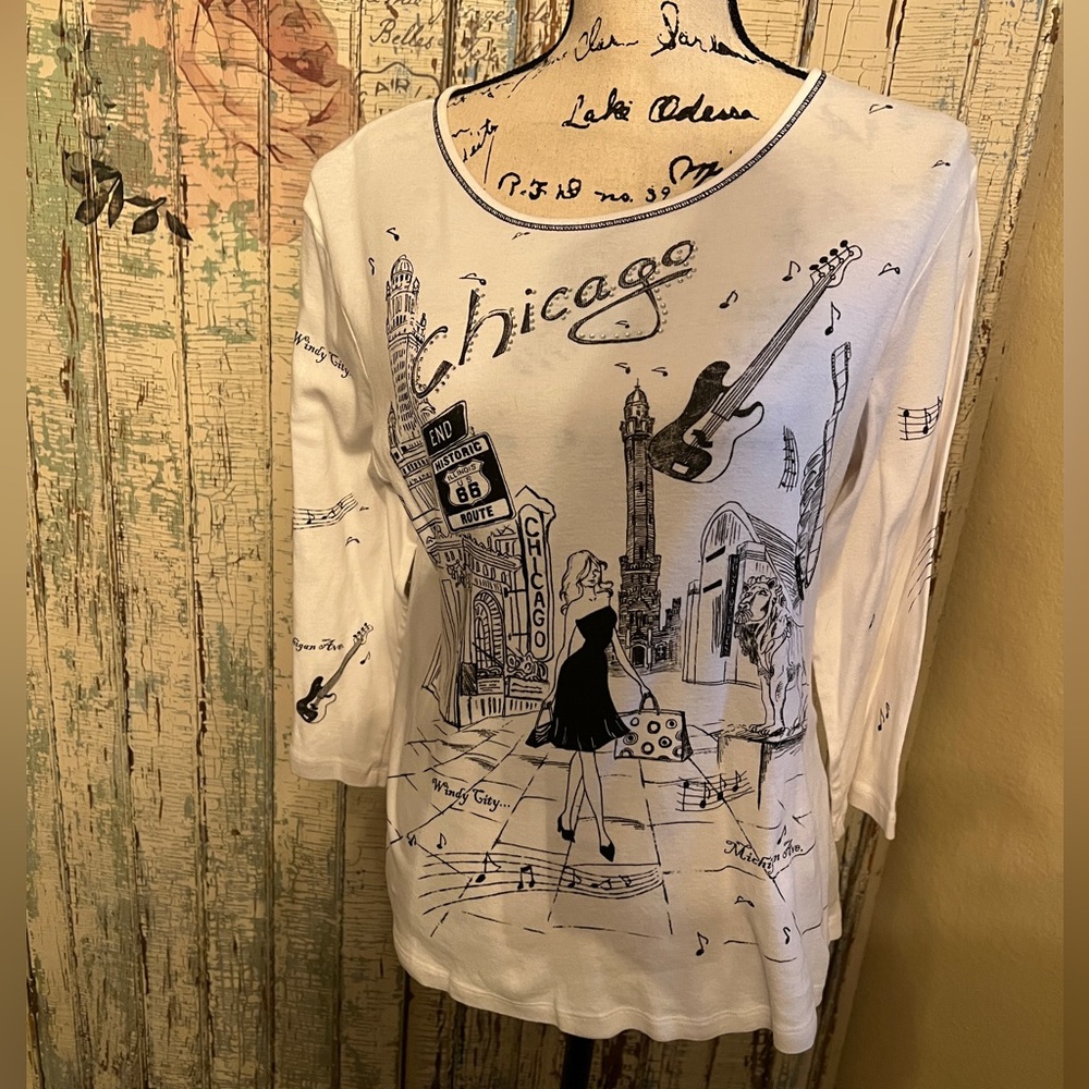 Cactus Large 3/4 Sleeve Chicago Tee